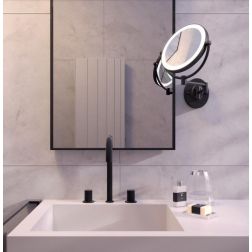 SELFIE APPLIQUE DA BAGNO PER TRUCCO CON SPECCHIO ROTONDO LED 7W CCT DIMMERABILE TOUCH DIMMER
