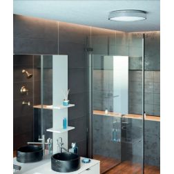 AMON PLAFONIERA MODERNA IP44 ROTONDA 2 MISURE LED INTEGRATO LUCE 4000K PMMA 2