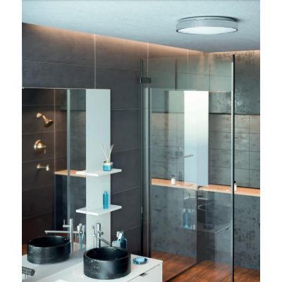 AMON PLAFONIERA MODERNA IP44 ROTONDA 2 MISURE LED INTEGRATO LUCE 4000K PMMA