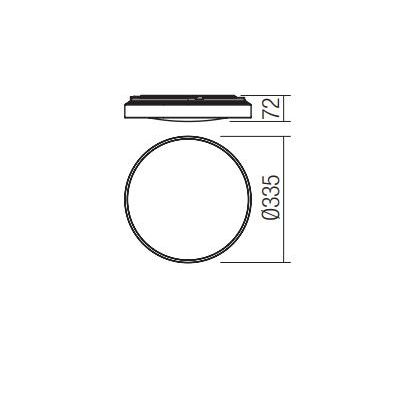 AMON PLAFONIERA MODERNA IP44 ROTONDA 2 MISURE LED INTEGRATO LUCE 4000K PMMA