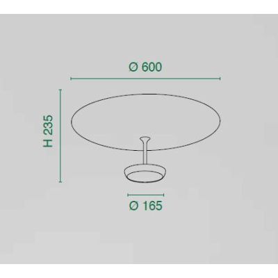 YUKO PLAFONIERA ORIGINALE D60 CM LED 40W LUCE 3000K DIMMERABILE IN 2 COLORI MODERNA