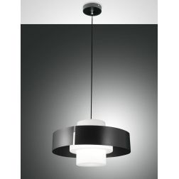 LOTO SOSPENSIONE SINGOLA IN METALLO E VETRO 3 COLORI MODERNA LAMPADINA ATTACCO E27 2