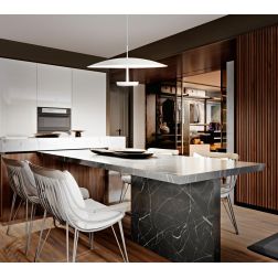 YUKO LAMPADARIO A SOSPENSIONE D60 CM LED 40W LUCE 3000K DIMMERABILE IN 2 COLORI D60 CM MODERNO 2