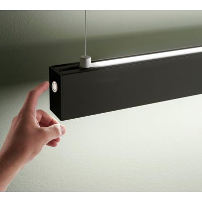 NEXT SOSPENSIONE LINEARE BI-EMISSIONE 2 MISURE BIANCA O NERA LED INTEGRATO LUCE 3000K DIMMERABILE