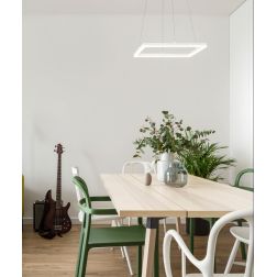 3394-40 BARD SOSPENSIONE MODERNA DI FORMA QUADRATA LED 39W BIANCO ORO ANTRACITE DELLA FABAS LUCE Fabas Luce - Cristalensi Shop O 2