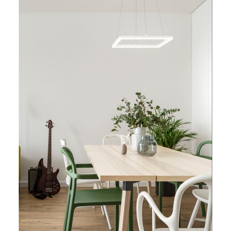 3394-40 BARD SOSPENSIONE MODERNA DI FORMA QUADRATA LED 39W BIANCO ORO ANTRACITE DELLA FABAS LUCE Fabas Luce - Cristalensi Shop O