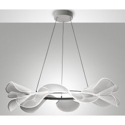 3626-45 SYLVIE SOSPENSIONE ULTRA MODERNA BIANCA LED 30W DIAMETRO CM 76 DI FABAS LUCE Fabas Luce - Cristalensi Shop Online 2