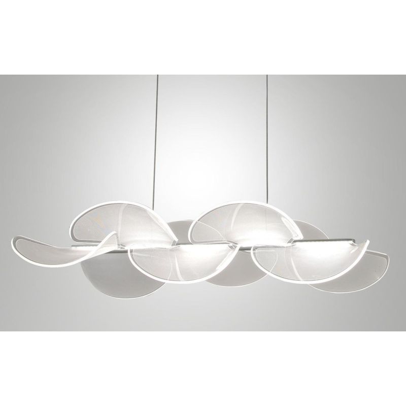 3626-46 SYLVIE LAMPADARIO A SOSPENSIONE ULTRA MODERNO BIANCA LED 30W DI FABAS LUCE Fabas Luce - Cristalensi Shop Online