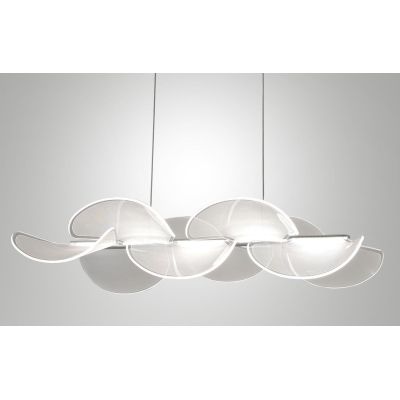 3626-46 SYLVIE LAMPADARIO A SOSPENSIONE ULTRA MODERNO BIANCA LED 30W DI FABAS LUCE Fabas Luce - Cristalensi Shop Online