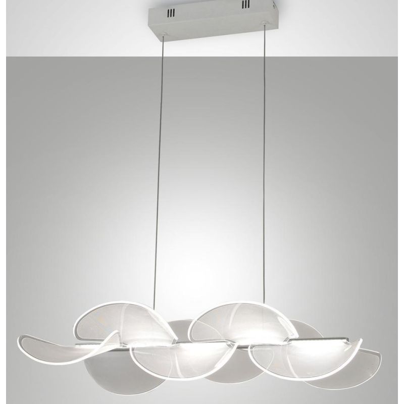 3626-46 SYLVIE LAMPADARIO A SOSPENSIONE ULTRA MODERNO BIANCA LED 30W DI FABAS LUCE Fabas Luce - Cristalensi Shop Online