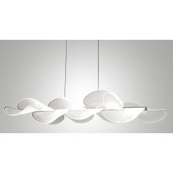 3626-49 SYLVIE GRANDE LAMPADARIO A SOSPENSIONE ULTRA MODERNO BIANCA LED 44W DI FABAS LUCE Fabas Luce - Cristalensi Shop Online