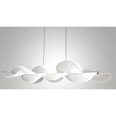 3626-49 SYLVIE GRANDE LAMPADARIO A SOSPENSIONE ULTRA MODERNO BIANCA LED 44W DI FABAS LUCE Fabas Luce - Cristalensi Shop Online