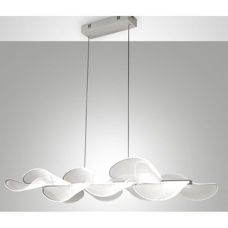 3626-49 SYLVIE GRANDE LAMPADARIO A SOSPENSIONE ULTRA MODERNO BIANCA LED 44W DI FABAS LUCE Fabas Luce - Cristalensi Shop Online