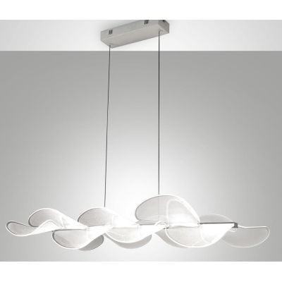 3626-49 SYLVIE GRANDE LAMPADARIO A SOSPENSIONE ULTRA MODERNO BIANCA LED 44W DI FABAS LUCE Fabas Luce - Cristalensi Shop Online