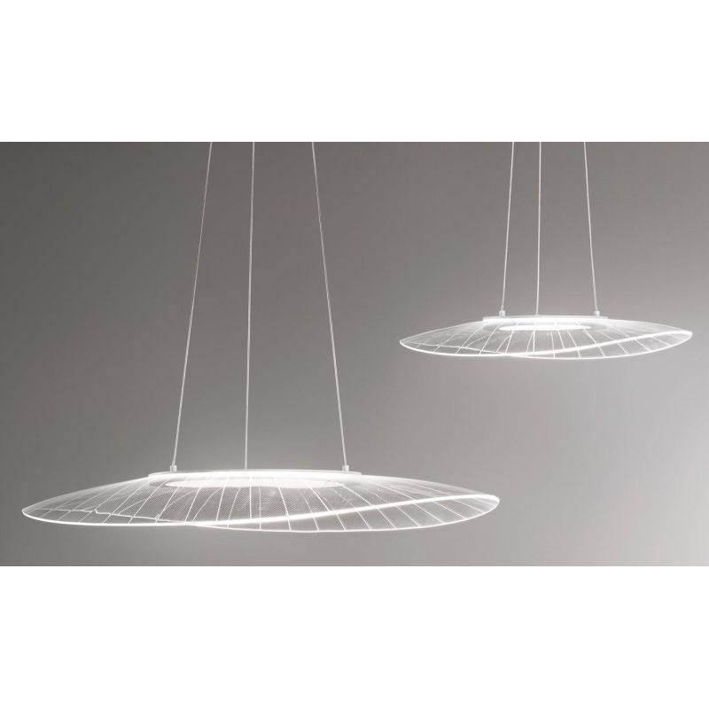 3625-45 VELA GRANDE LAMPADARIO A SOSPENSIONE MODERNO BIANCO LED 48W DI FABAS LUCE Fabas Luce - Cristalensi Shop Online
