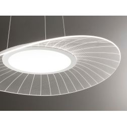 3625-40 VELA LAMPADARIO A SOSPENSIONE DESIGN MODERNO BIANCO LED 24W DI FABAS LUCE Fabas Luce - Cristalensi Shop Online 2