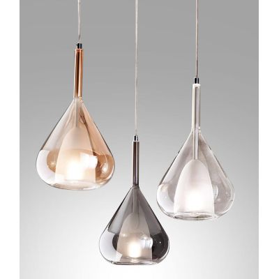 3481-47 LILA LAMPADARIO A SOSPENSIONE IN VETRO CON 3 PUNTI LUCE DELLA FABAS LUCE Fabas Luce - Cristalensi Shop Online
