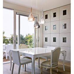 3481-47 LILA LAMPADARIO A SOSPENSIONE IN VETRO CON 3 PUNTI LUCE DELLA FABAS LUCE Fabas Luce - Cristalensi Shop Online