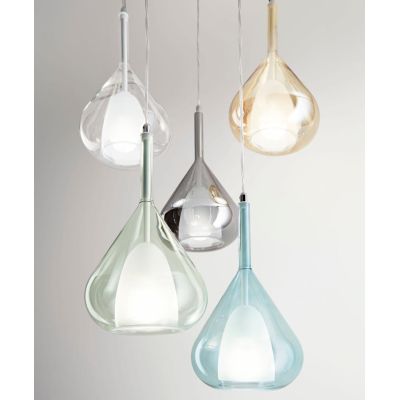 3481-49 LILA LAMPADARIO A SOSPENSIONE IN VETRO CON 5 PUNTI LUCE DELLA FABAS LUCE Fabas Luce - Cristalensi Shop Online