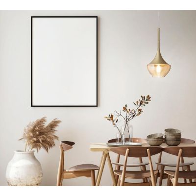 3623-41 APOLLO LAMPADARIO A SOSPENSIONE IN VETRO AD UNA SOLA LUCE NERO BIANCO OTTONE DI FABAS LUCE Fabas Luce - Cristalensi Shop