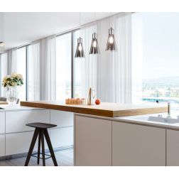 3596-47 DAFNE SOSPENSIONE A BINARIO MODERNA IN VETRO 3 PUNTI LUCE AMBRA FUME DI FABAS LUCE Fabas Luce - Cristalensi Shop Online