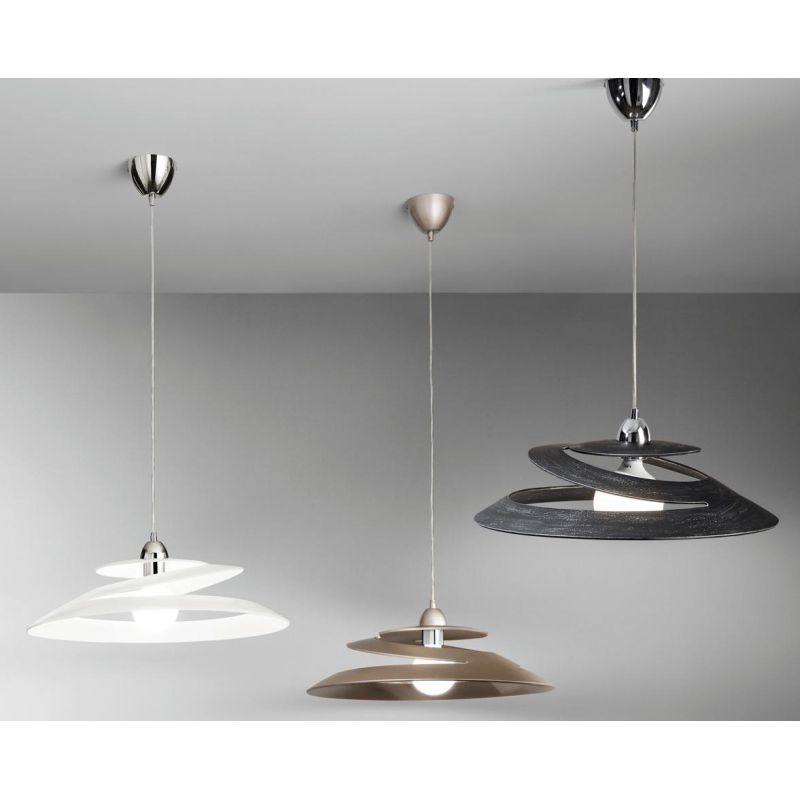 3357-40 ARAGON SOSPENSIONE MODERNA A SPIRALE COLORI BIANCO,BRONZO O NERO DELLA FABAS LUCE Fabas Luce - Cristalensi Shop Online