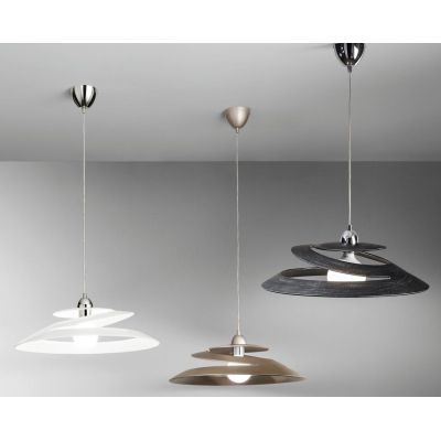 3357-40 ARAGON SOSPENSIONE MODERNA A SPIRALE COLORI BIANCO,BRONZO O NERO DELLA FABAS LUCE Fabas Luce - Cristalensi Shop Online
