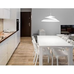 3357-42 ARAGON SOSPENSIONE MODERNA A SPIRALE BIANCA LED INTEGRATO 18W DELLA FABAS LUCE Fabas Luce - Cristalensi Shop Online