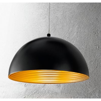 3215-40 DINGLE LAMPADARIO A SOSPENSIONE MODERNO IN METALLO NERO E ORO DI FABAS LUCE Fabas Luce - Cristalensi Shop Online