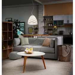 3533-40 DUCHESSA LAMPADA A SOSPENSIONE MODERNA A CAMPANA BIANCA DIAMETRO CM 20 DI FABAS LUCE Fabas Luce - Cristalensi Shop Onlin 2