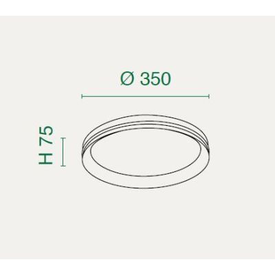 ISY PLAFONIERA ROTONDA 3 MISURE IN METALLO NERO O BIANCO LED INTEGRATO DIMMERABILE INTERRUTTORE CCT