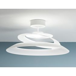 3357-65 ARAGON PLAFONIERA MODERNA A SPIRALE BIANCA LED INTEGRATO 18W DELLA FABAS LUCE Fabas Luce - Cristalensi Shop Online