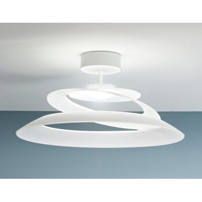 3357-65 ARAGON PLAFONIERA MODERNA A SPIRALE BIANCA LED INTEGRATO 18W DELLA FABAS LUCE Fabas Luce - Cristalensi Shop Online