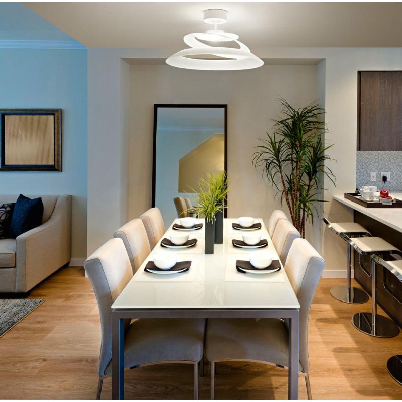 3357-65 ARAGON PLAFONIERA MODERNA A SPIRALE BIANCA LED INTEGRATO 18W DELLA FABAS LUCE Fabas Luce - Cristalensi Shop Online