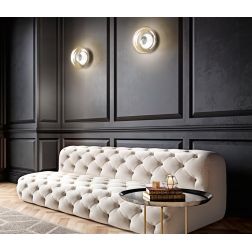 3463-61 VINTAGE PLAFONIERA MODERNA IN VETRO SOFFIATO AMBRA O FUME LED 15W DIMMERABILE DI FABAS LUCE Fabas Luce - Cristalensi Sho 2