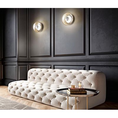3463-61 VINTAGE PLAFONIERA MODERNA IN VETRO SOFFIATO AMBRA O FUME LED 15W DIMMERABILE DI FABAS LUCE Fabas Luce - Cristalensi Sho
