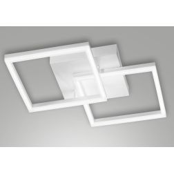 3394-29 BARD PLAFONIERA MODERNA CON DUE QUADRATI LUMINOSI BIANCA O ANTRACITE LED 39W LUCE 4000K DI FABAS LUCE Fabas Luce - Crist 2