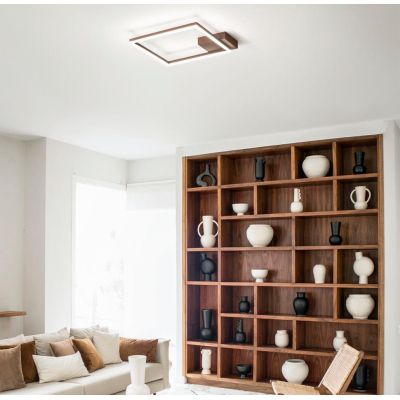 3394-62 BARD PLAFONIERA MODERNA DI FORMA QUADRATA CM 42X42 BIANCA LED 39W LUCE 4000K DI FABAS LUCE Fabas Luce - Cristalensi Shop
