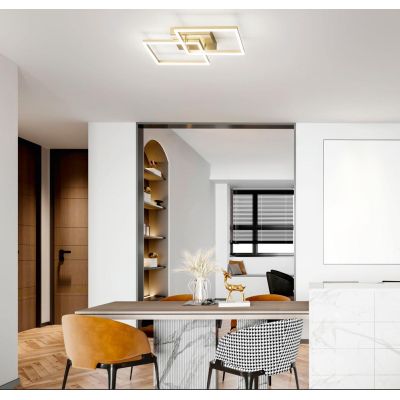 3394-66 BARD PLAFONIERA MODERNA CON DUE QUADRATI LUMINOSI BIANCA LED 52W LUCE 4000K DI FABAS LUCE Fabas Luce - Cristalensi Shop