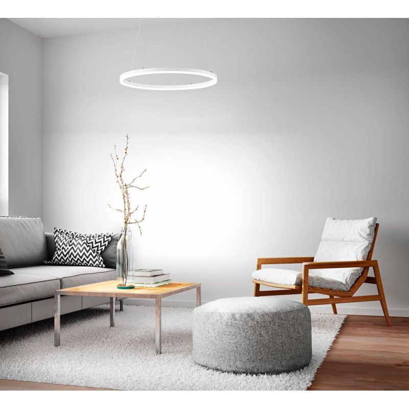 3508-40 GIOTTO SOSPENSIONE MODERNA AD ANELLO CON LED INTEGRATO 36W BIANCO O NERO DELLA FABAS LUCE Fabas Luce - Cristalensi Shop