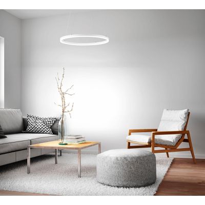 3508-40 GIOTTO SOSPENSIONE MODERNA AD ANELLO CON LED INTEGRATO 36W BIANCO O NERO DELLA FABAS LUCE Fabas Luce - Cristalensi Shop