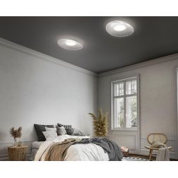 3625-61 VELA PLAFONIERA MODERNA IN METALLO BIANCO LED 24W LUCE 3000K DIMMERABILE DI FABAS LUCE Fabas Luce - Cristalensi Shop Onl 2