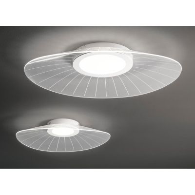 3625-65 VELA PLAFONIERA MODERNA IN METALLO BIANCO LED 40W LUCE 3000K DIMMERABILE DI FABAS LUCE Fabas Luce - Cristalensi Shop Onl