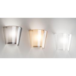 3682-21 VIKI APPLIQUE IN VETRO AMBRA,FUME O TRASPARENTE CON LAMPADINA E27 DI FABAS LUCE Fabas Luce - Cristalensi Shop Online