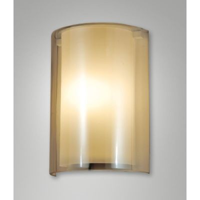 MARIBEL APPLIQUE IN VETRO AMBRA,FUME O TRASPARENTE CON LAMPADINA E27 DI FABAS LUCE
