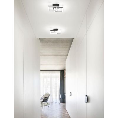 3394-28 BARD PLAFONIERA MODERNA CON DUE QUADRATI LUMINOSI LED 21W IN 5 COLORI DI FABAS LUCE Fabas Luce - Cristalensi Shop Online