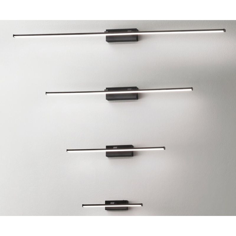 3361 NALA LAMPADA PER SPECCHIO DA BAGNO 4 MISURE IP44 LED INTEGRATO COLORI BIANCO NERO CROMO DI FABAS LUCE Fabas Luce - Cristale