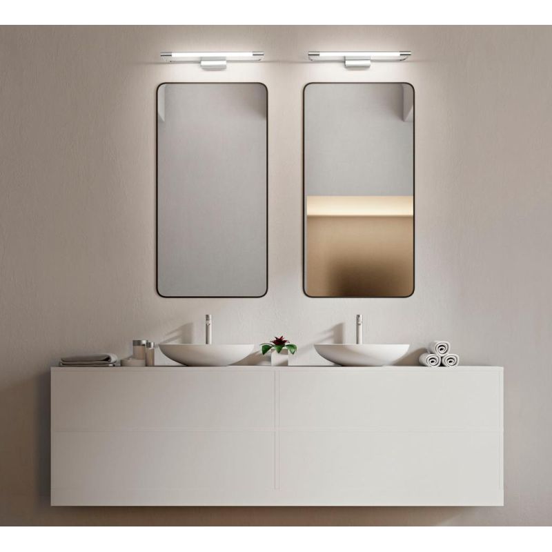 3552 RAPALLO APPLIQUE PER SPECCHIO DA BAGNO 3 MISURE IP44 LED INTEGRATO CROMO O OTTONE DI FABAS LUCE Fabas Luce - Cristalensi Sh