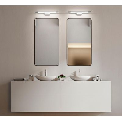 3552 RAPALLO APPLIQUE PER SPECCHIO DA BAGNO 3 MISURE IP44 LED INTEGRATO CROMO O OTTONE DI FABAS LUCE Fabas Luce - Cristalensi Sh
