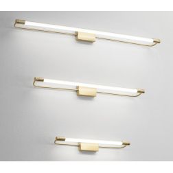 3552 RAPALLO APPLIQUE PER SPECCHIO DA BAGNO 3 MISURE IP44 LED INTEGRATO CROMO O OTTONE DI FABAS LUCE Fabas Luce - Cristalensi Sh